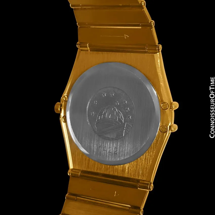 Omega Constellation Mens 35mm, Quartz, Date - 18K Gold Plated & Diamonds