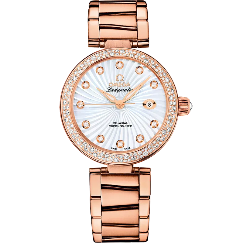 Omega De Ville Ladymatic 34 mm, red gold on red gold
