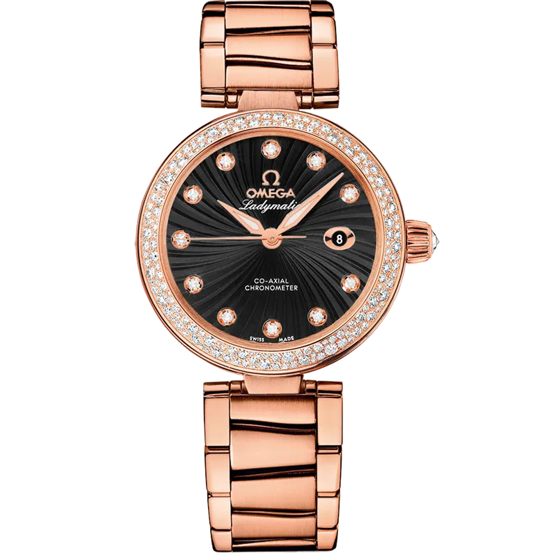 Omega De Ville Ladymatic 34 mm, red gold on red gold
