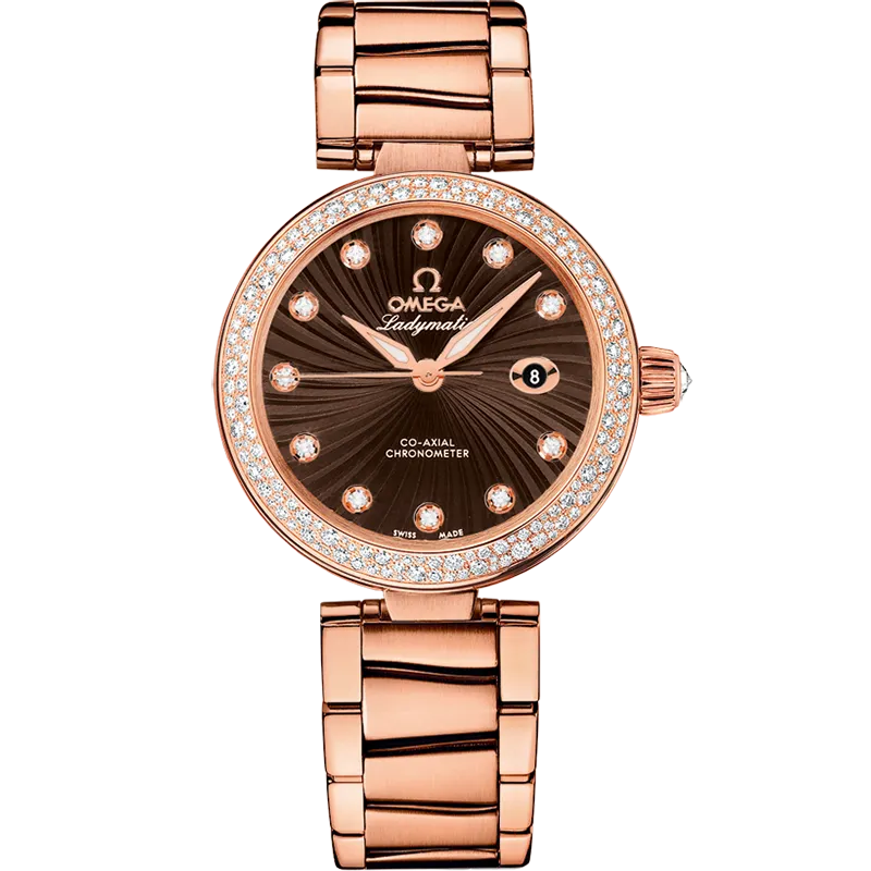 Omega De Ville Ladymatic 34 mm, red gold on red gold