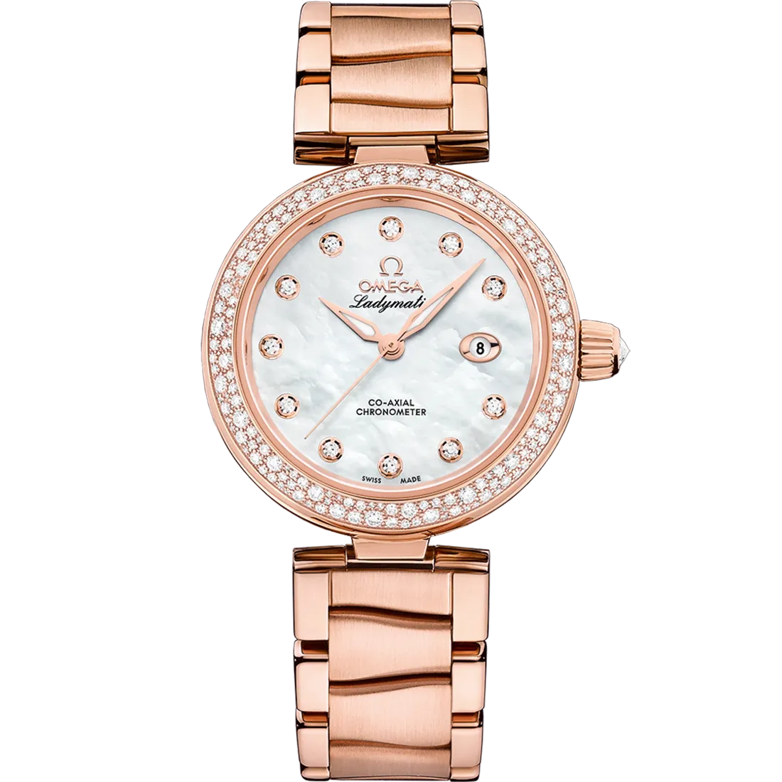 Omega De Ville Ladymatic 34 mm, Sedna™ gold on Sedna™ gold