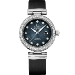 Omega De Ville Ladymatic 34 mm, steel on leather strap