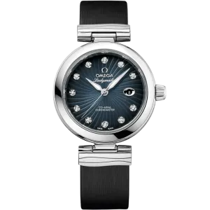 Omega De Ville Ladymatic 34 mm, steel on leather strap