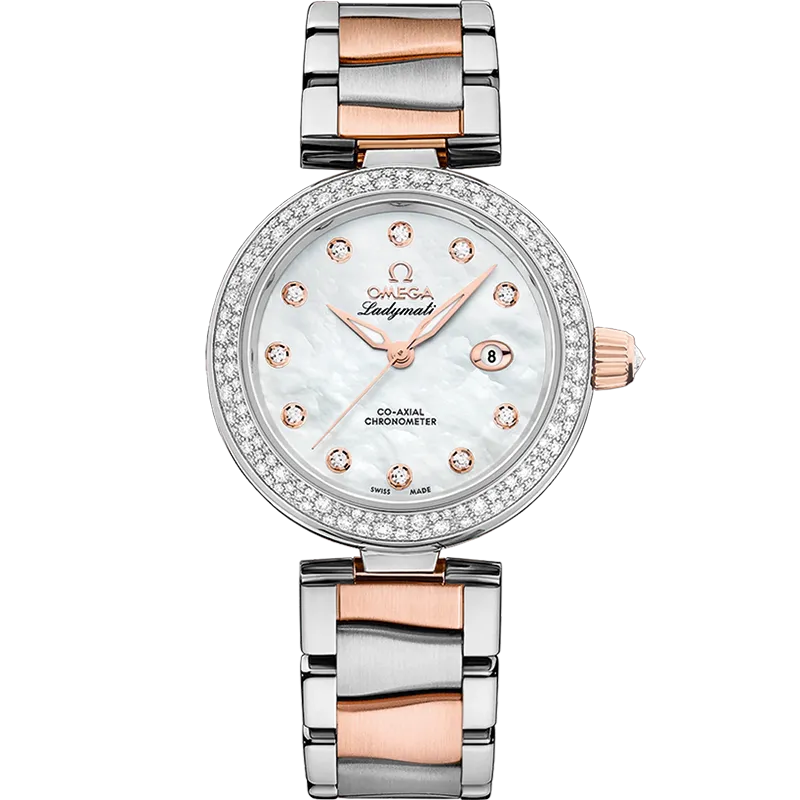 Omega De Ville Ladymatic 34 mm, steel - Sedna™ gold on steel - Sedna™ gold