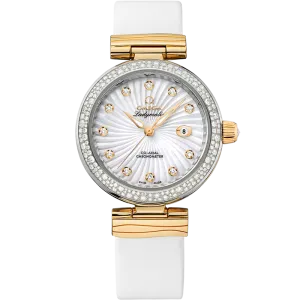 Omega De Ville Ladymatic 34 mm, steel - yellow gold on leather strap