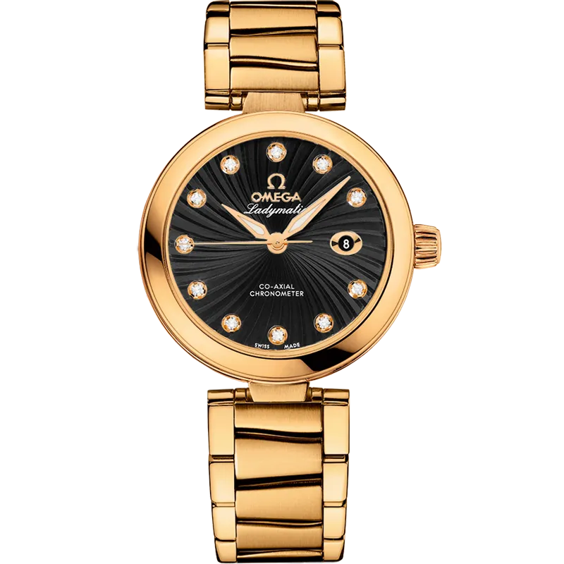 Omega De Ville Ladymatic 34 mm, yellow gold on yellow gold