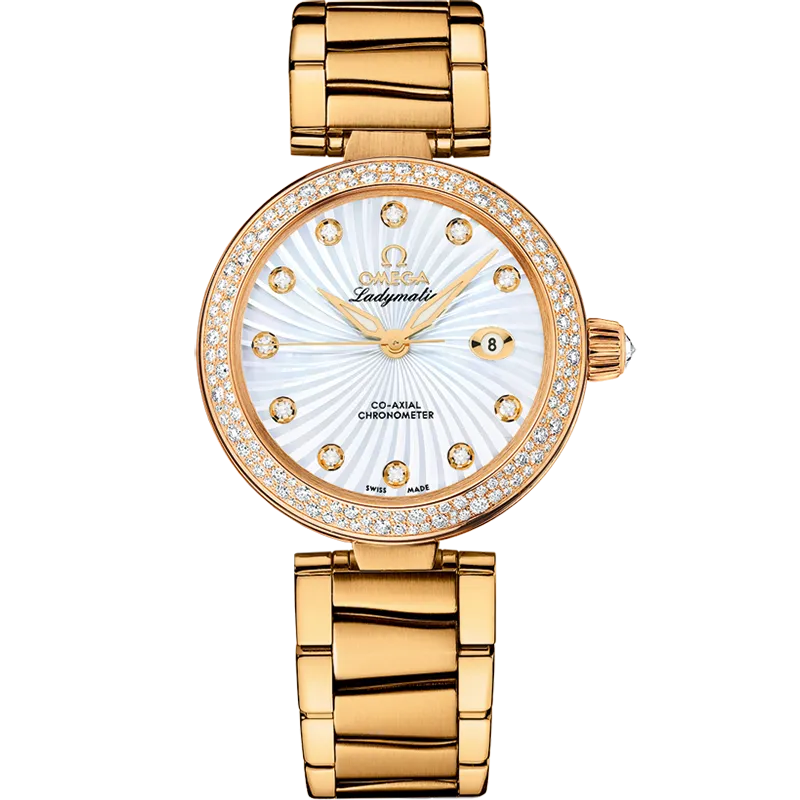 Omega De Ville Ladymatic 34 mm, yellow gold on yellow gold