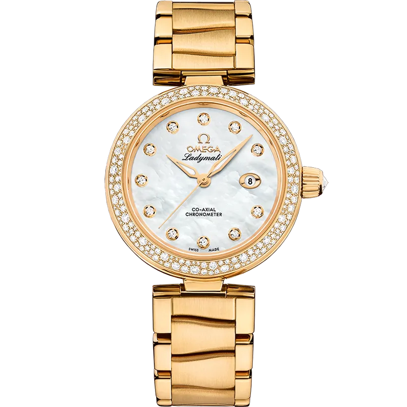Omega De Ville Ladymatic 34 mm, yellow gold on yellow gold