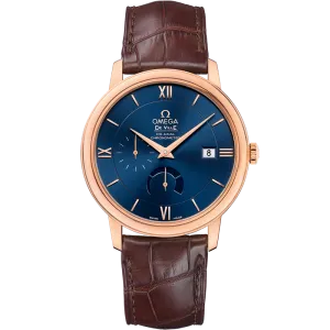 Omega De Ville Prestige 39.5 mm, red gold on leather strap
