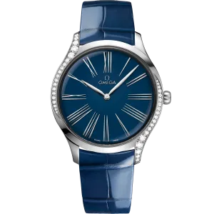 Omega De Ville Trésor 39 mm, steel on leather strap