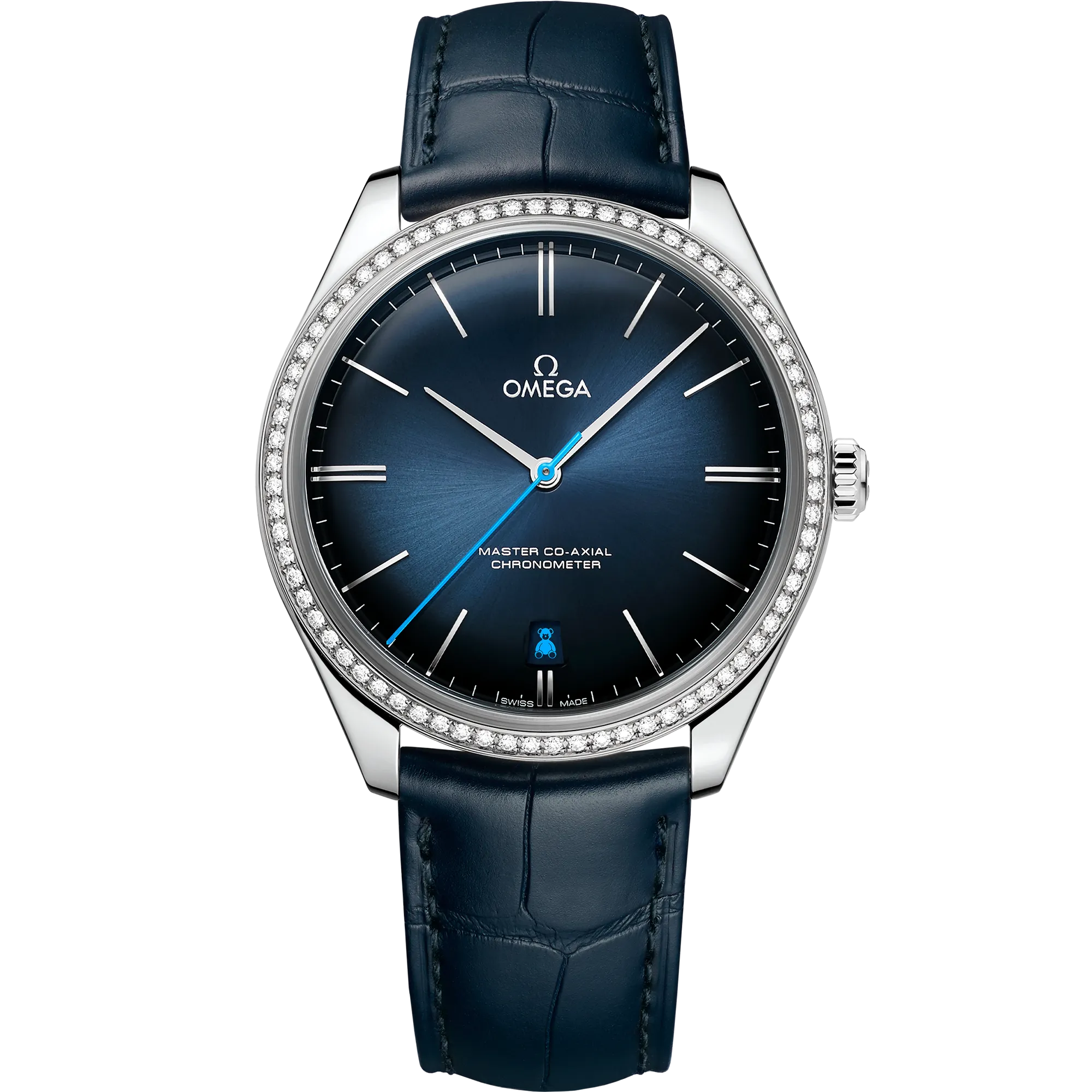 Omega De Ville Trésor 40 mm, steel on leather strap