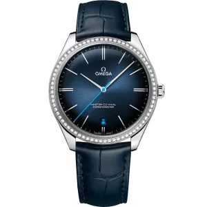 Omega De Ville Trésor 40 mm, steel on leather strap