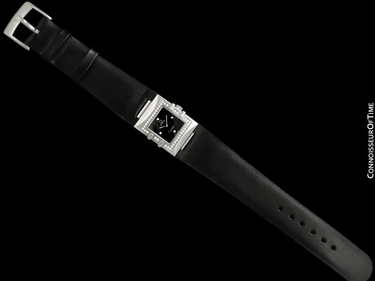 Omega Ladies Constellation Quadra Watch - Stainless Steel & Original Omega Factory Set Diamonds