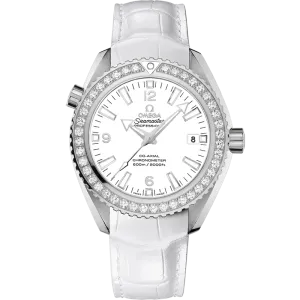 Omega Seamaster Planet Ocean 600M 42 mm, steel on leather strap