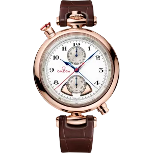 Omega Specialities 45 mm, Sedna™ gold on leather strap