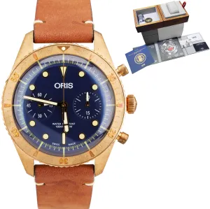 Oris Carl Brashear Limited Edition 43mm Chrono Bronze Watch 01 771 7744 3185