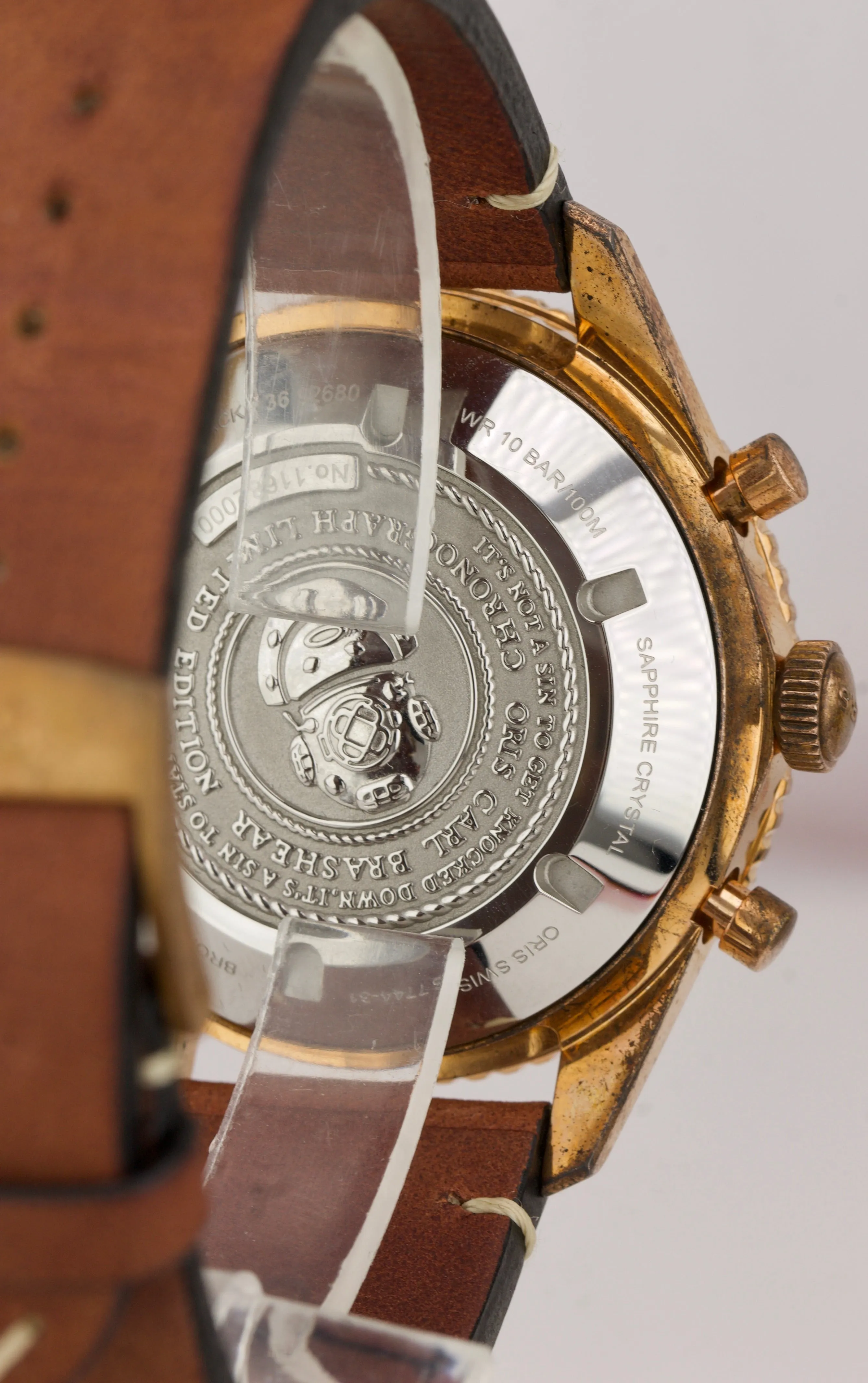 Oris Carl Brashear Limited Edition 43mm Chrono Bronze Watch 01 771 7744 3185