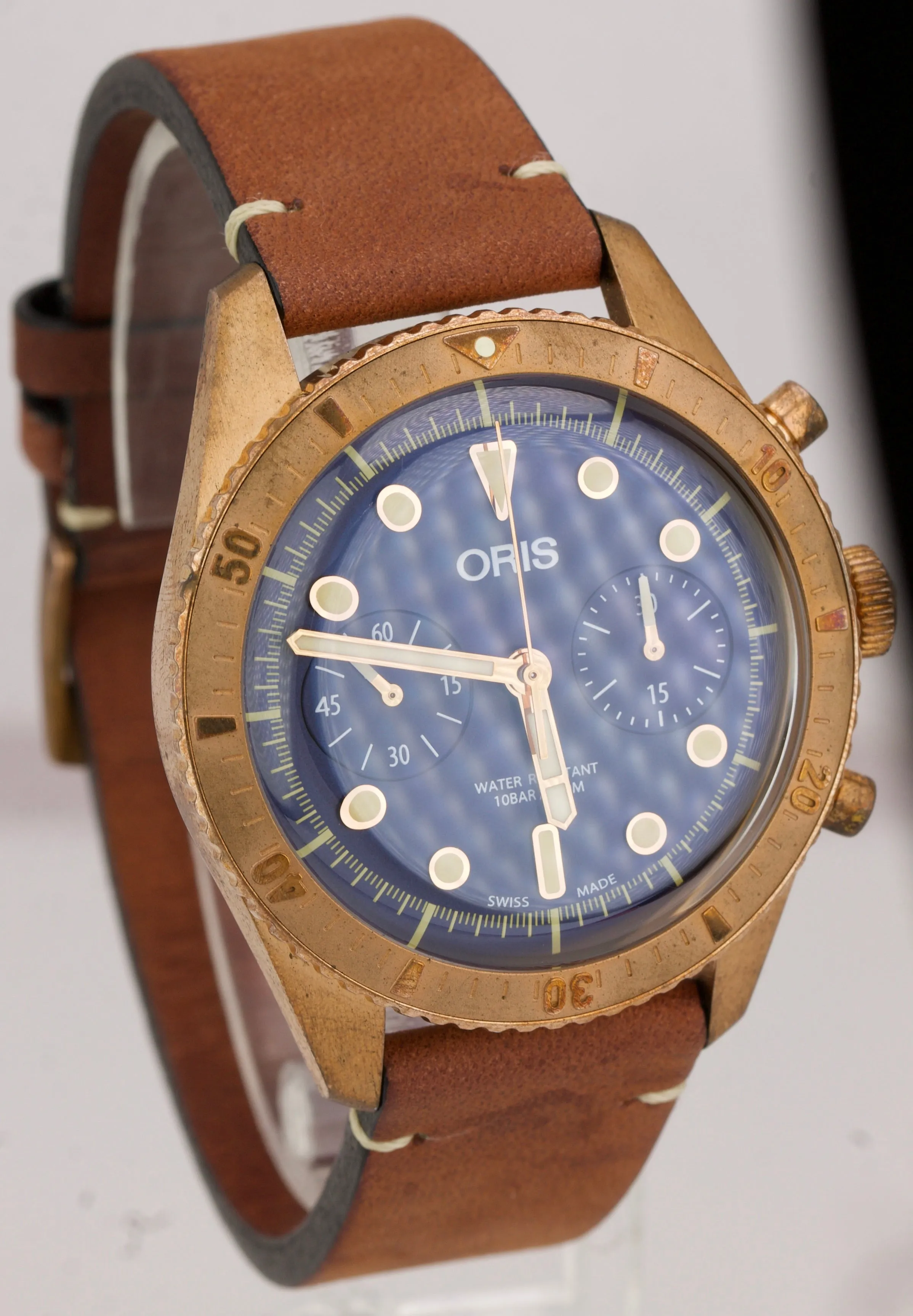 Oris Carl Brashear Limited Edition 43mm Chrono Bronze Watch 01 771 7744 3185