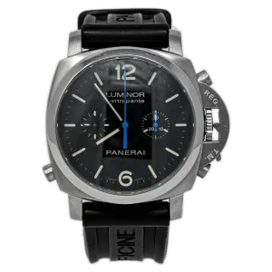 Panerai Men's Luminor 1950 Rattrapante Stainless Steel 44mm Black Stick & Arabic Numeral Dial Watch Reference #: PAM00362
