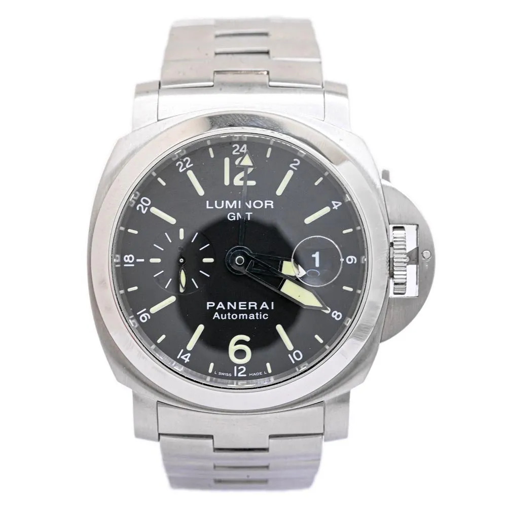 Panerai Men's Luminor GMT 44mm Black Dial Watch Ref #: PAM00297