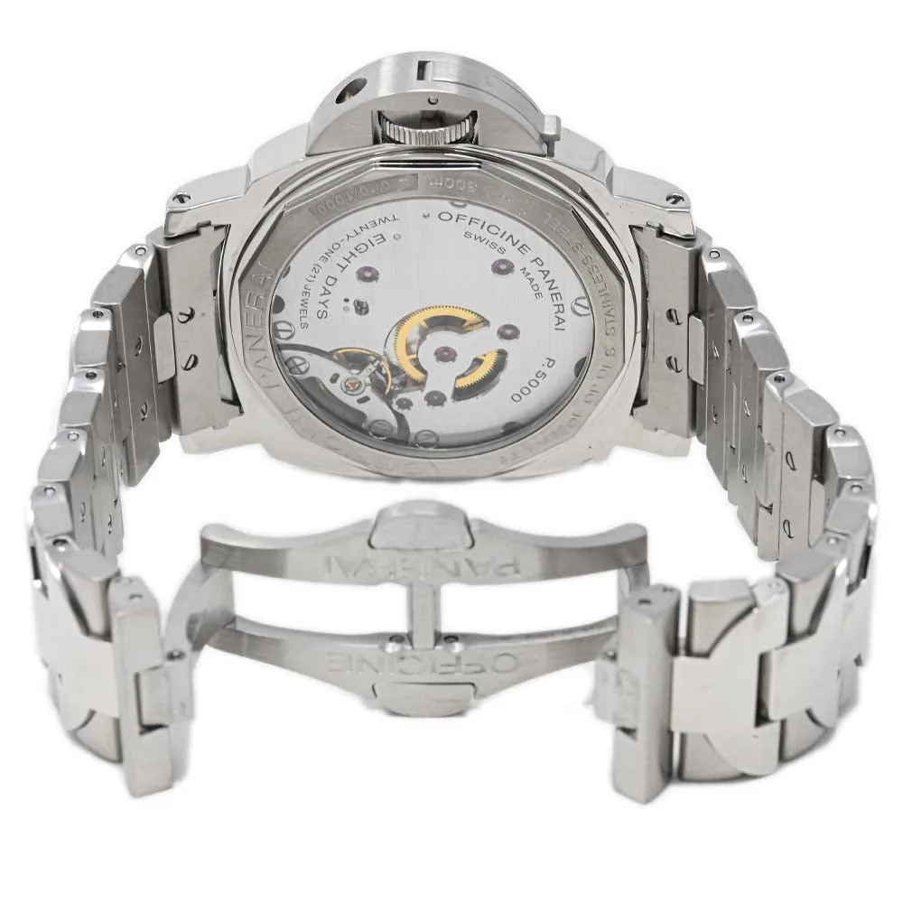 Panerai Men's Luminor Marina 8 Days Stainless Steel 44mm White Arabic Dial Watch Reference #: PAM00563