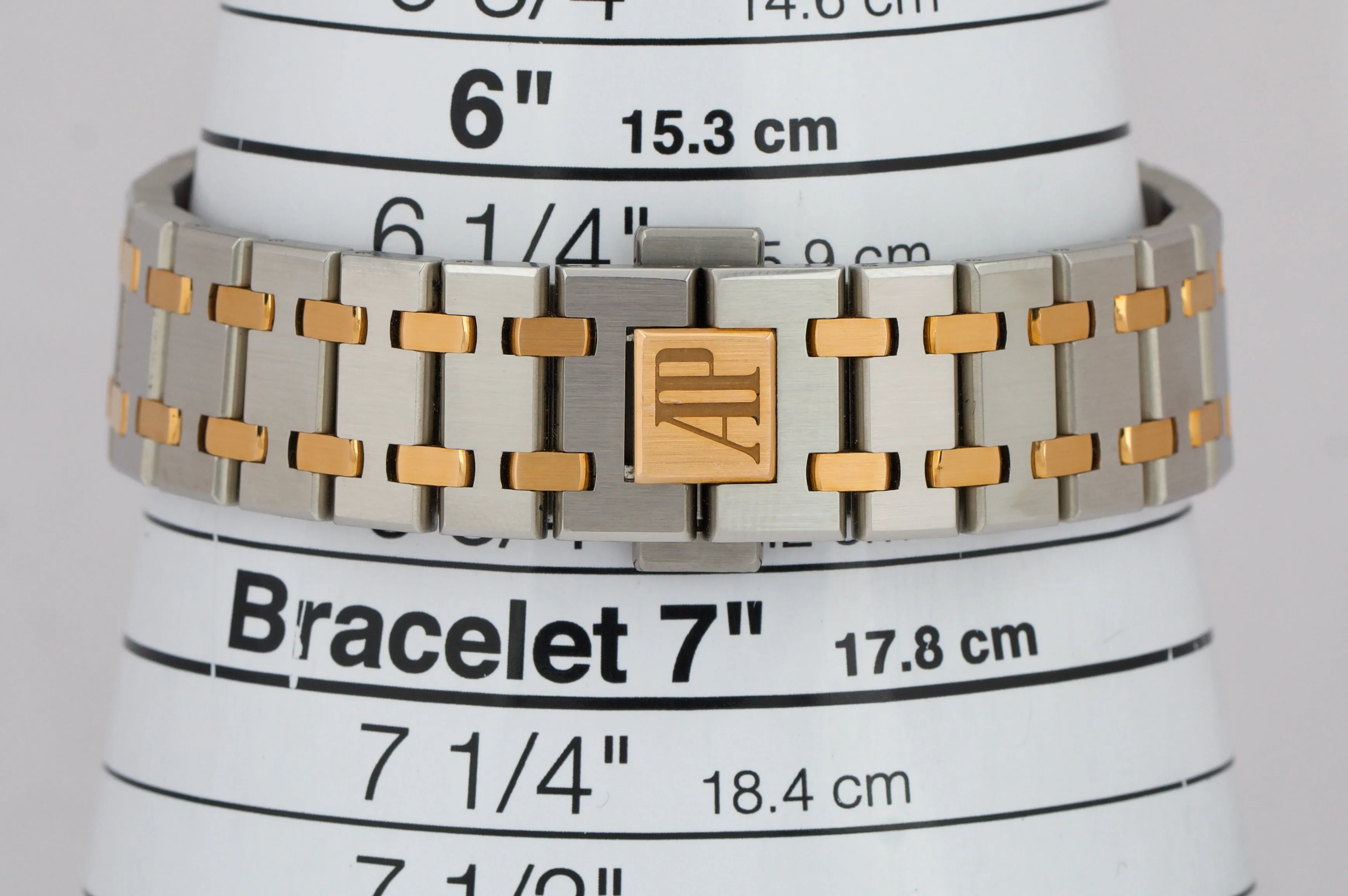 PAPERS Audemars Piguet Royal Oak WHITE DIAMOND 18K Gold Steel 33mm 67651SR BOX