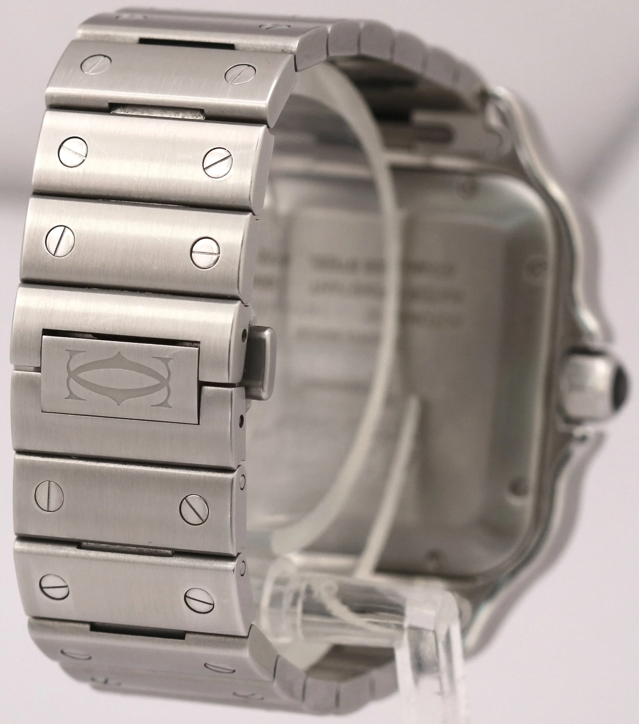 PAPERS Cartier Santos Large 39.8mm BLACK ADLC Gray Steel 4072 WSSA0037 Watch BOX