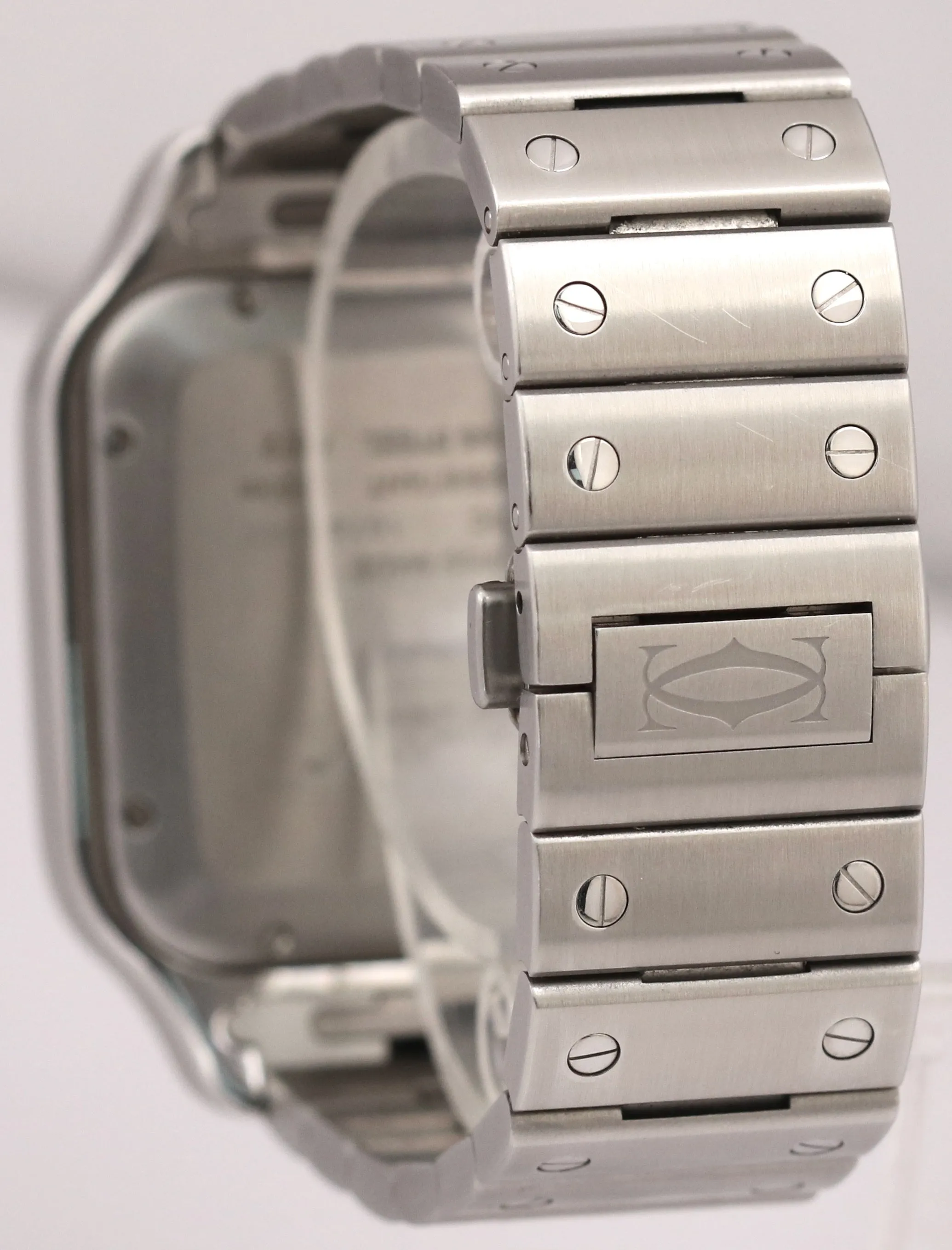 PAPERS Cartier Santos Large 39.8mm BLACK ADLC Gray Steel 4072 WSSA0037 Watch BOX