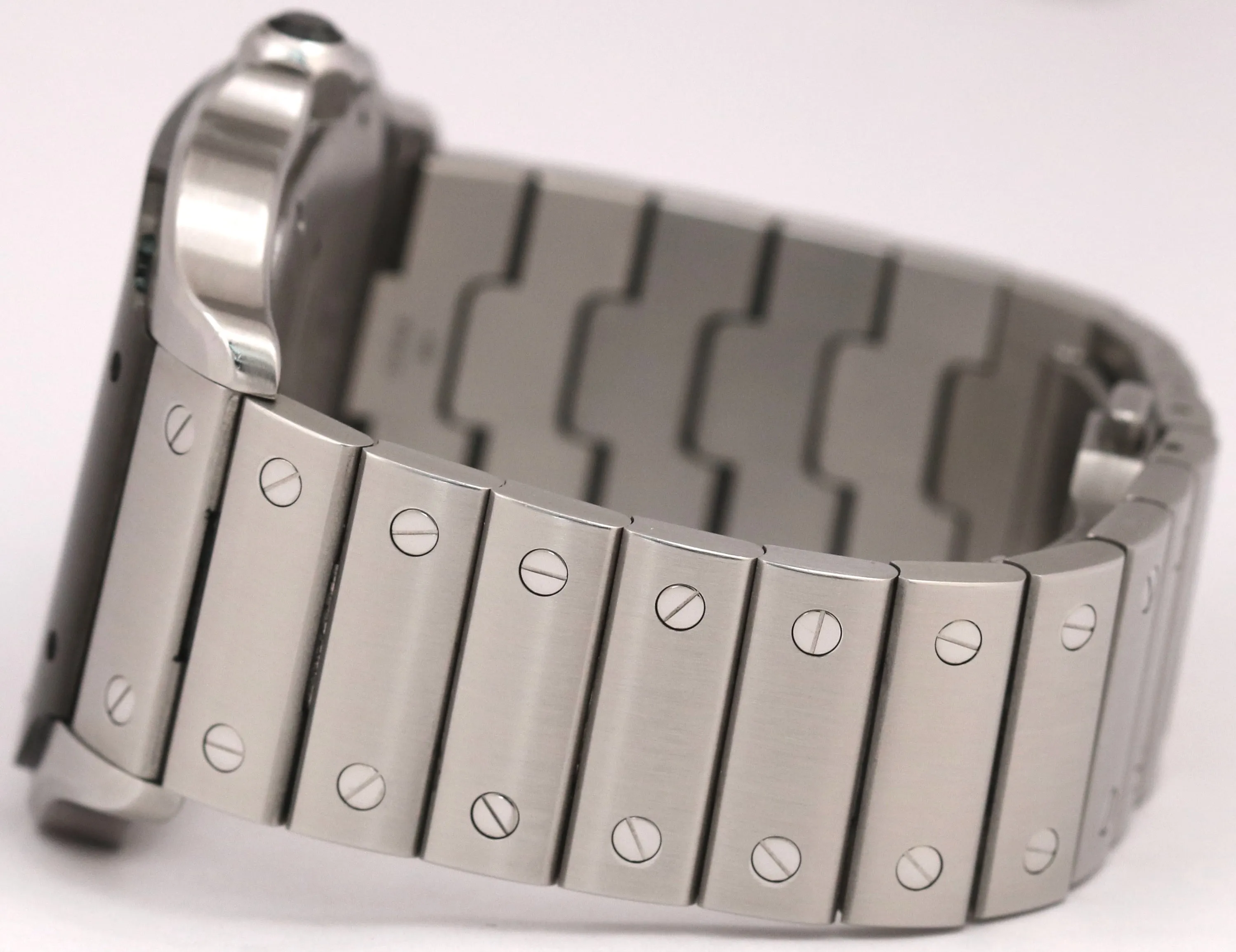 PAPERS Cartier Santos Large 39.8mm BLACK ADLC Gray Steel 4072 WSSA0037 Watch BOX