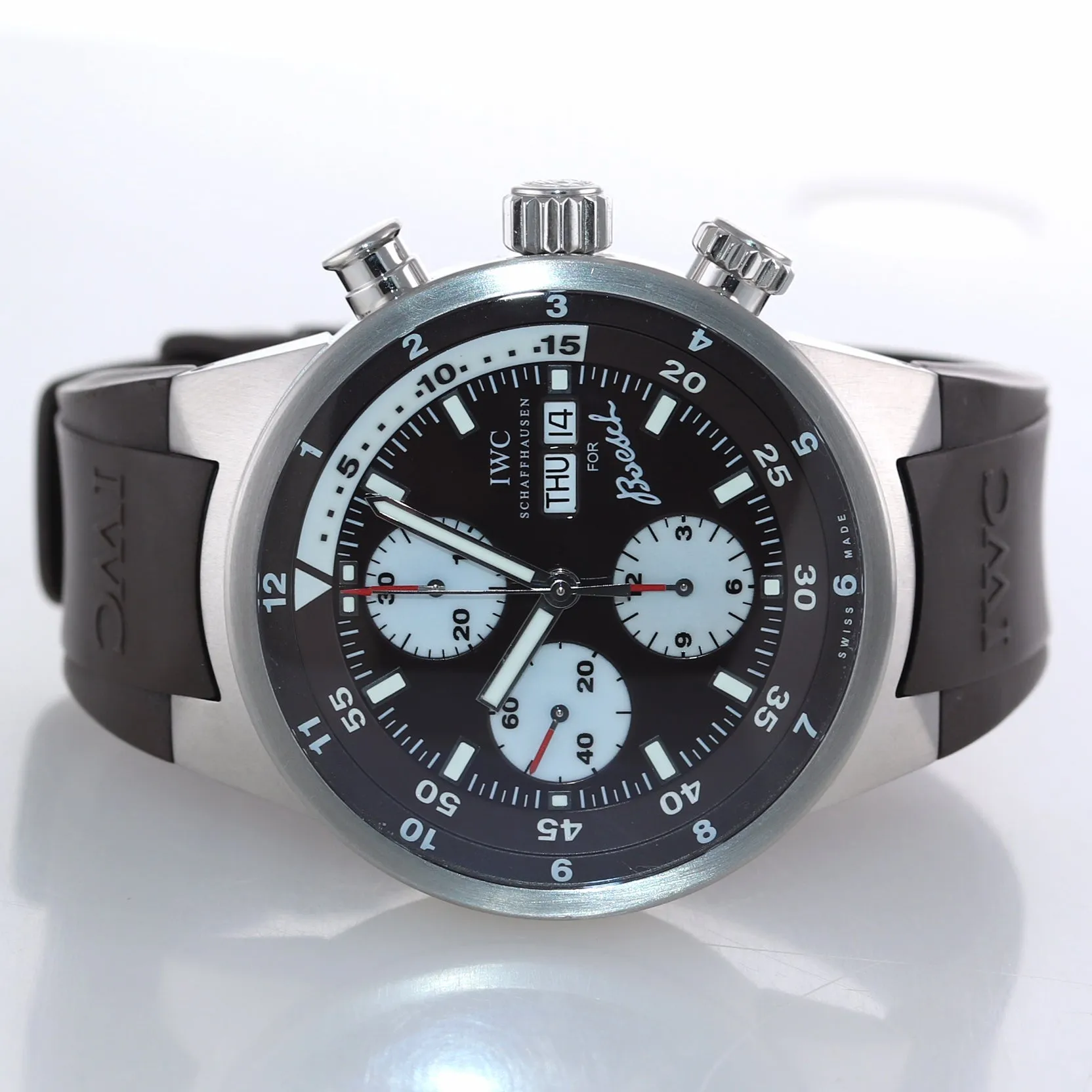 PAPERS IWC Aquatimer Boesch Limited Chronograph 44mm IW378204 Steel Brown Watch