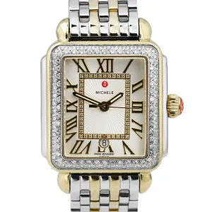 PAPERS Michele Deco Madison DIAMOND Sunray Steel Quartz 33mm MW06T01C5018 B P