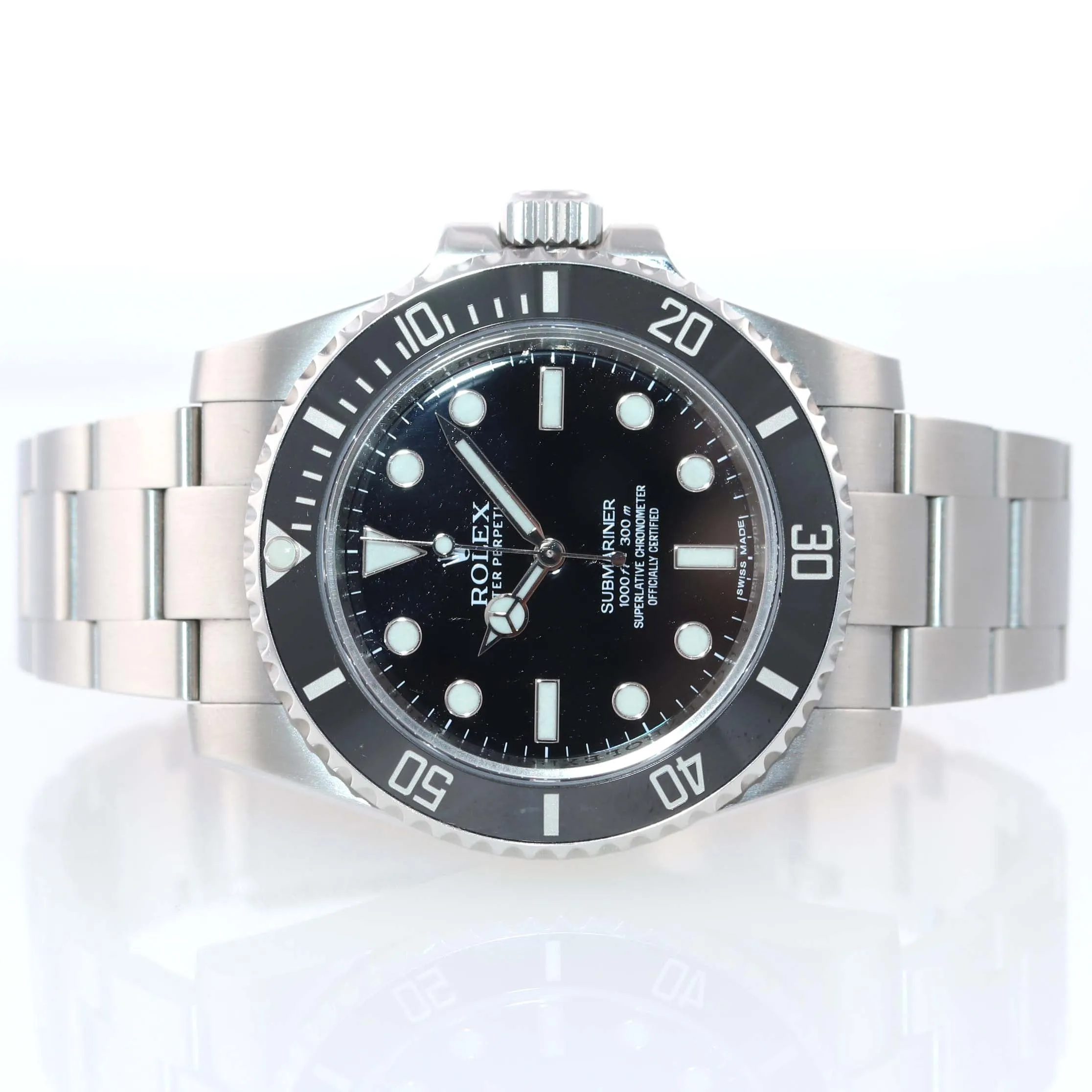 PAPERS MINT Rolex Submariner No-Date 114060 Steel Black Ceramic Watch Box