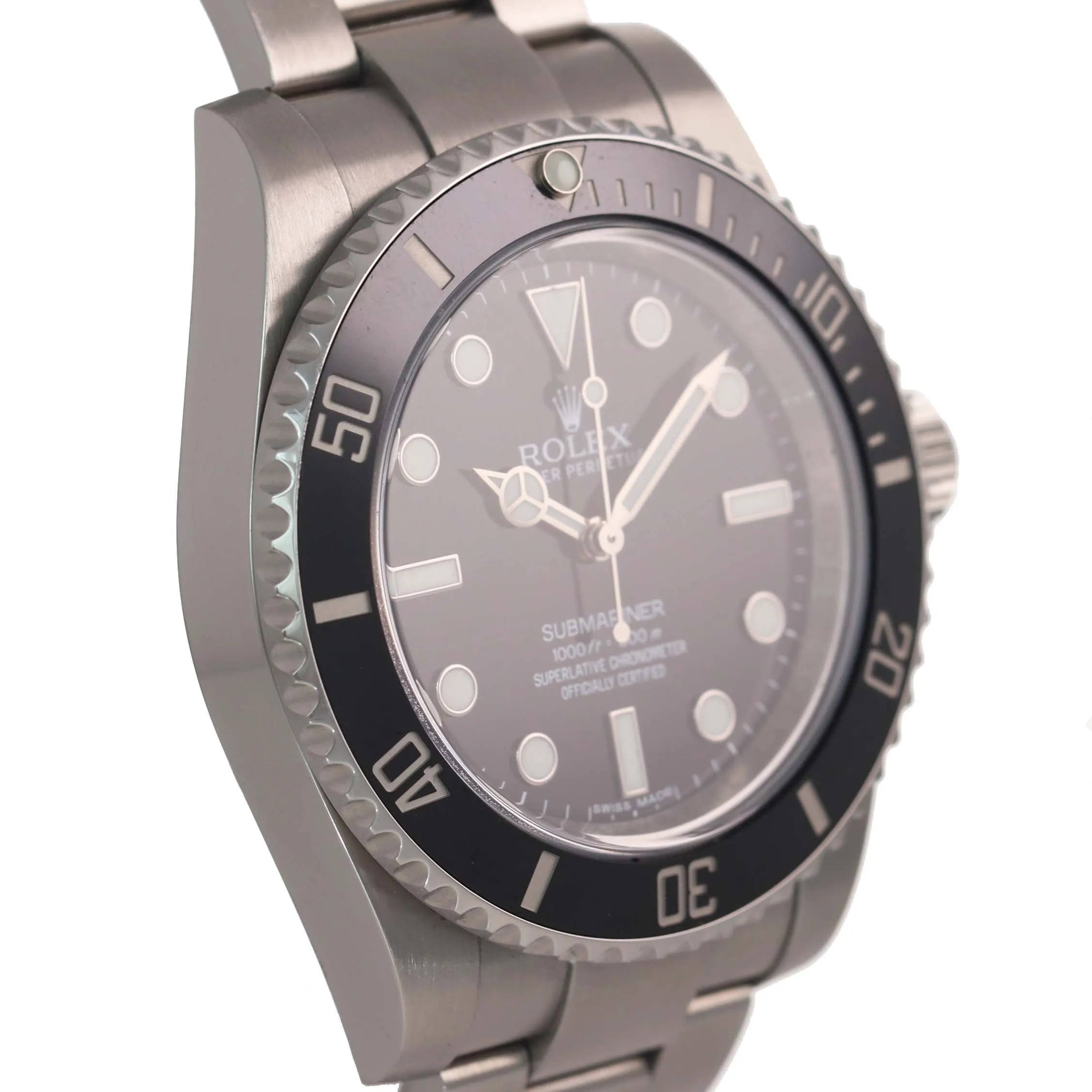 PAPERS MINT Rolex Submariner No-Date 114060 Steel Black Ceramic Watch Box