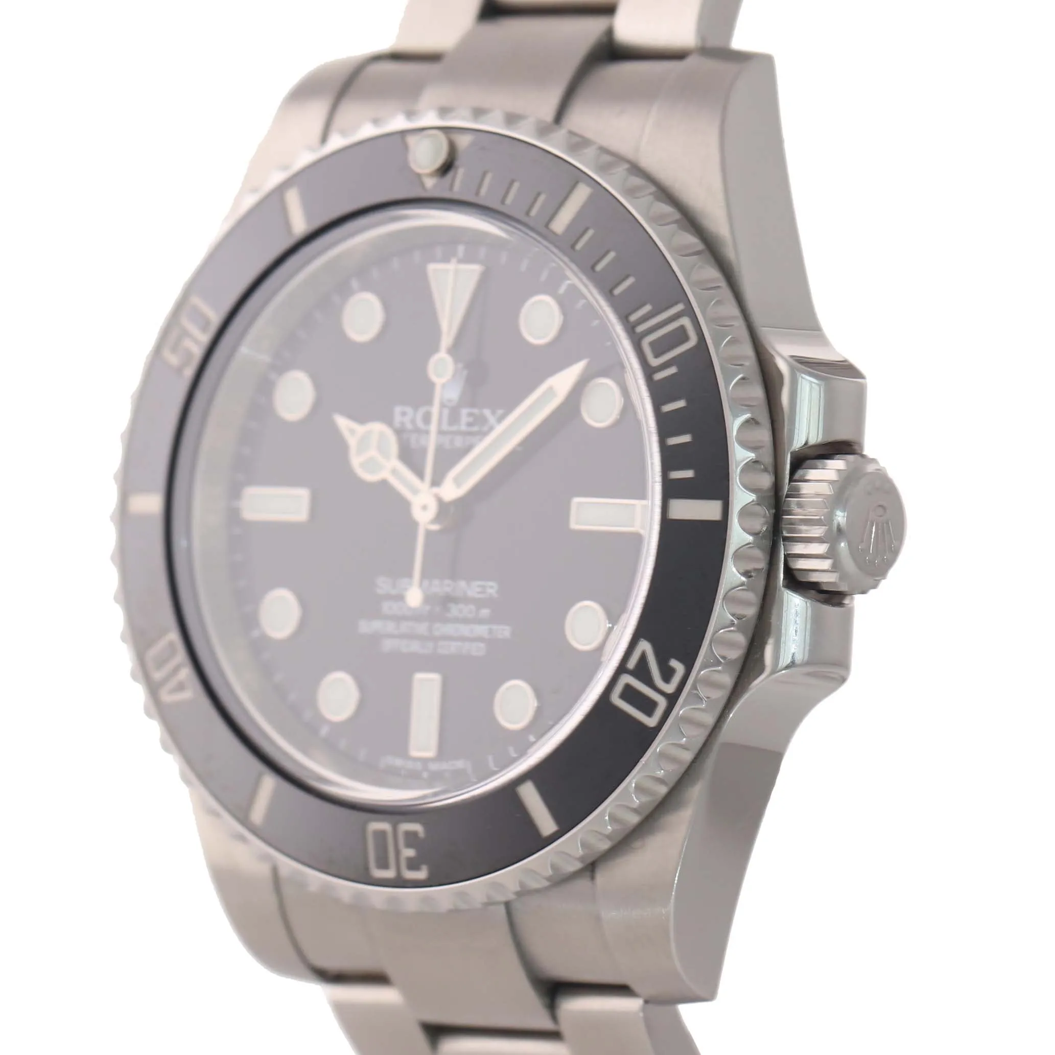 PAPERS MINT Rolex Submariner No-Date 114060 Steel Black Ceramic Watch Box