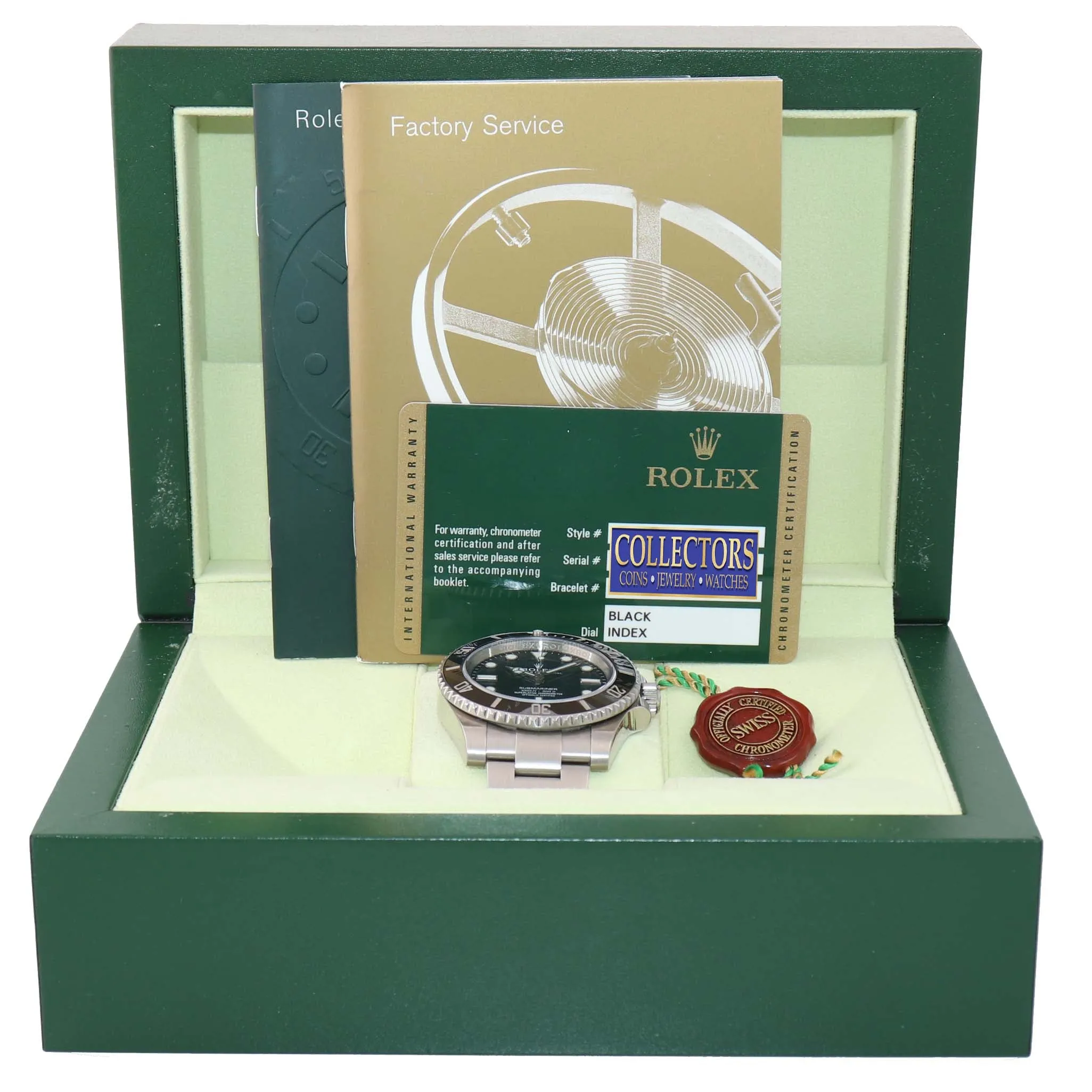 PAPERS MINT Rolex Submariner No-Date 114060 Steel Black Ceramic Watch Box