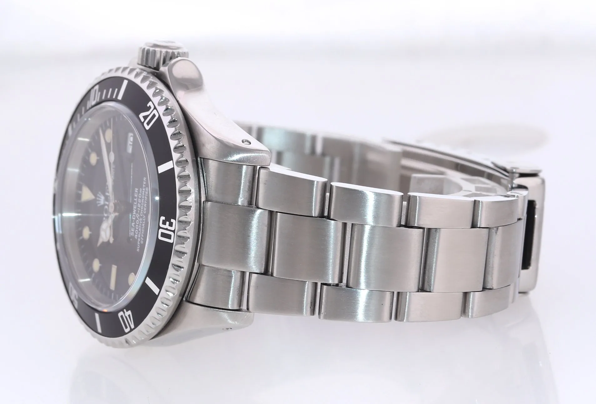 PAPERS Rolex Sea-Dweller Steel 16600 Black Date Tritium Divers Kit Watch Box