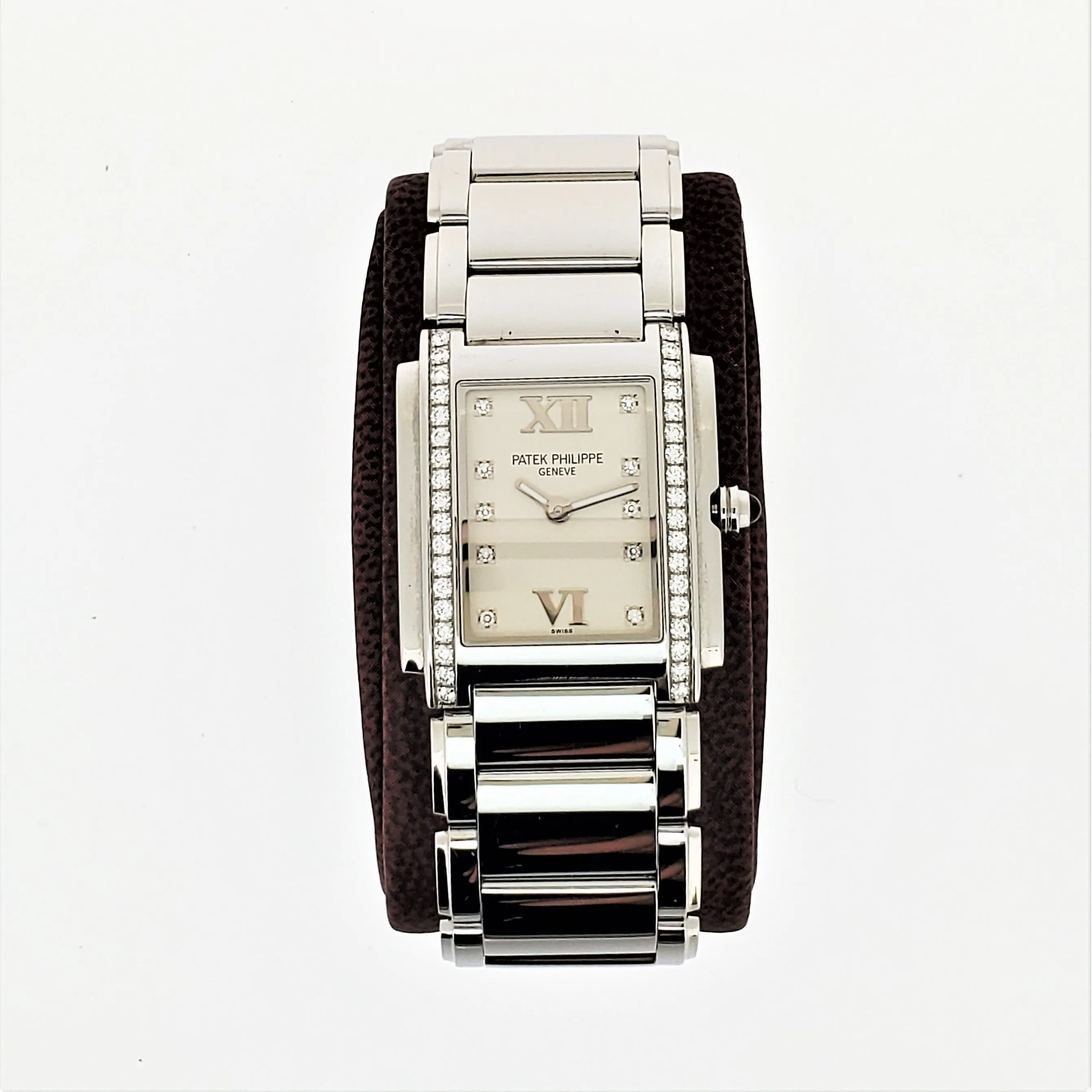 Patek Philippe 4910/1A-011 "Twenty-4"  Ladies diamond steel watch, Circa 2005