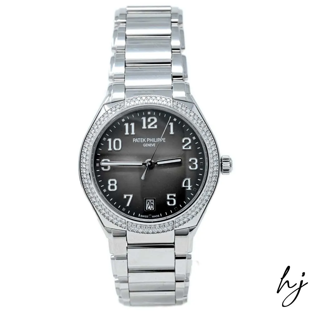 Patek Philippe Ladies Twenty-4 Stainless Steel 36mm Gray Sunburst Arabic Numeral Dial Watch Reference #: 7300/1200A-010