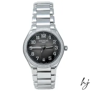 Patek Philippe Ladies Twenty-4 Stainless Steel 36mm Gray Sunburst Arabic Numeral Dial Watch Reference #: 7300/1200A-010