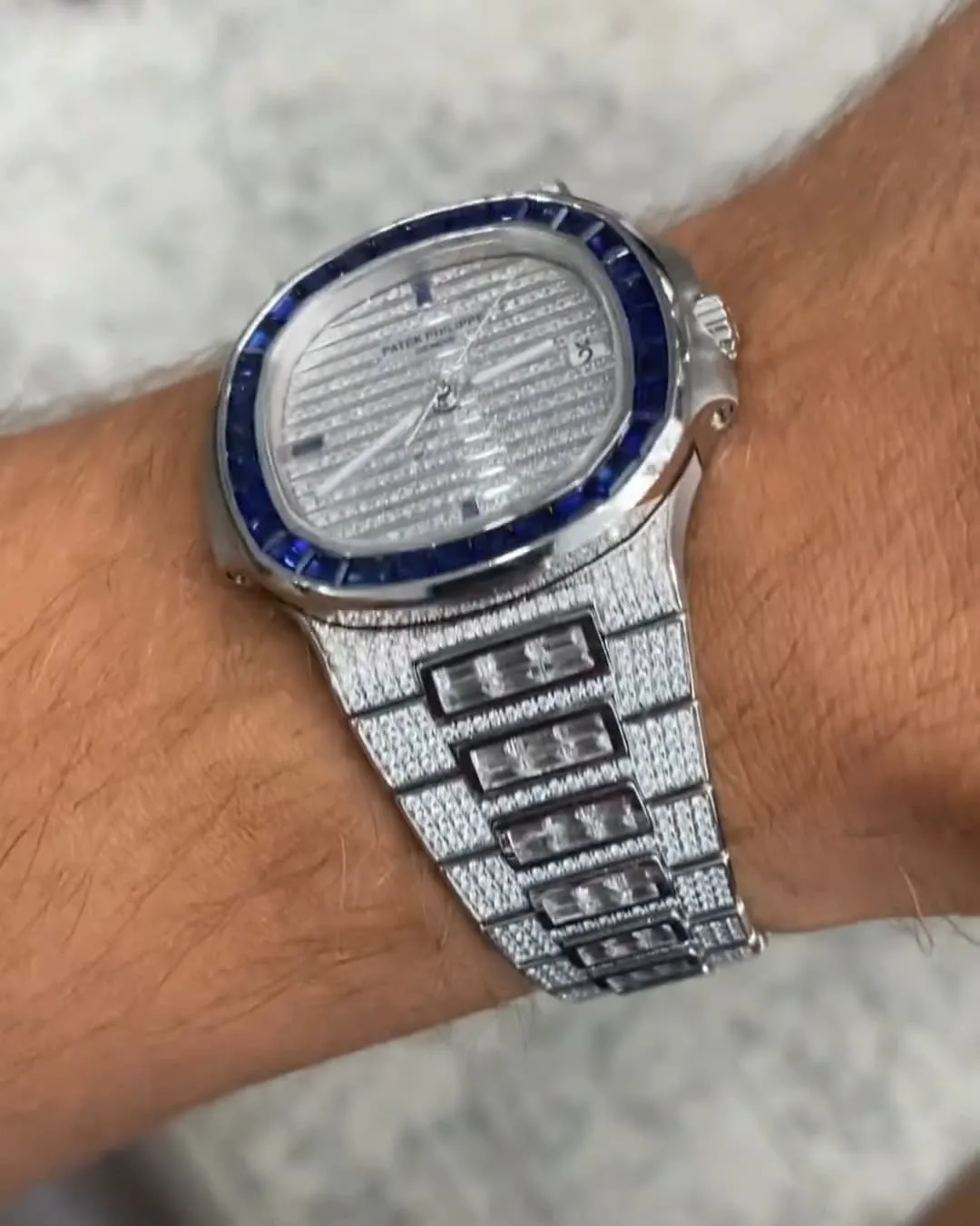 Patek Philippe Moissanite Diamond Watch Handmade | W 274