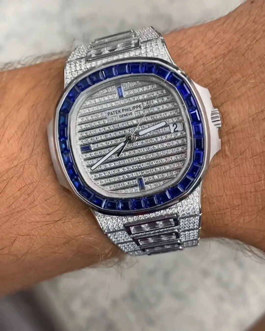 Patek Philippe Moissanite Diamond Watch Handmade | W 274