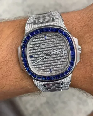 Patek Philippe Moissanite Diamond Watch Handmade | W 274