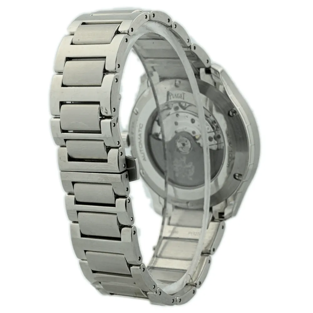 Piaget Men's Polo S Stainless Steel 42mm Silver Horizontal Guilloche Stick Dial Watch Reference #: G0A41001