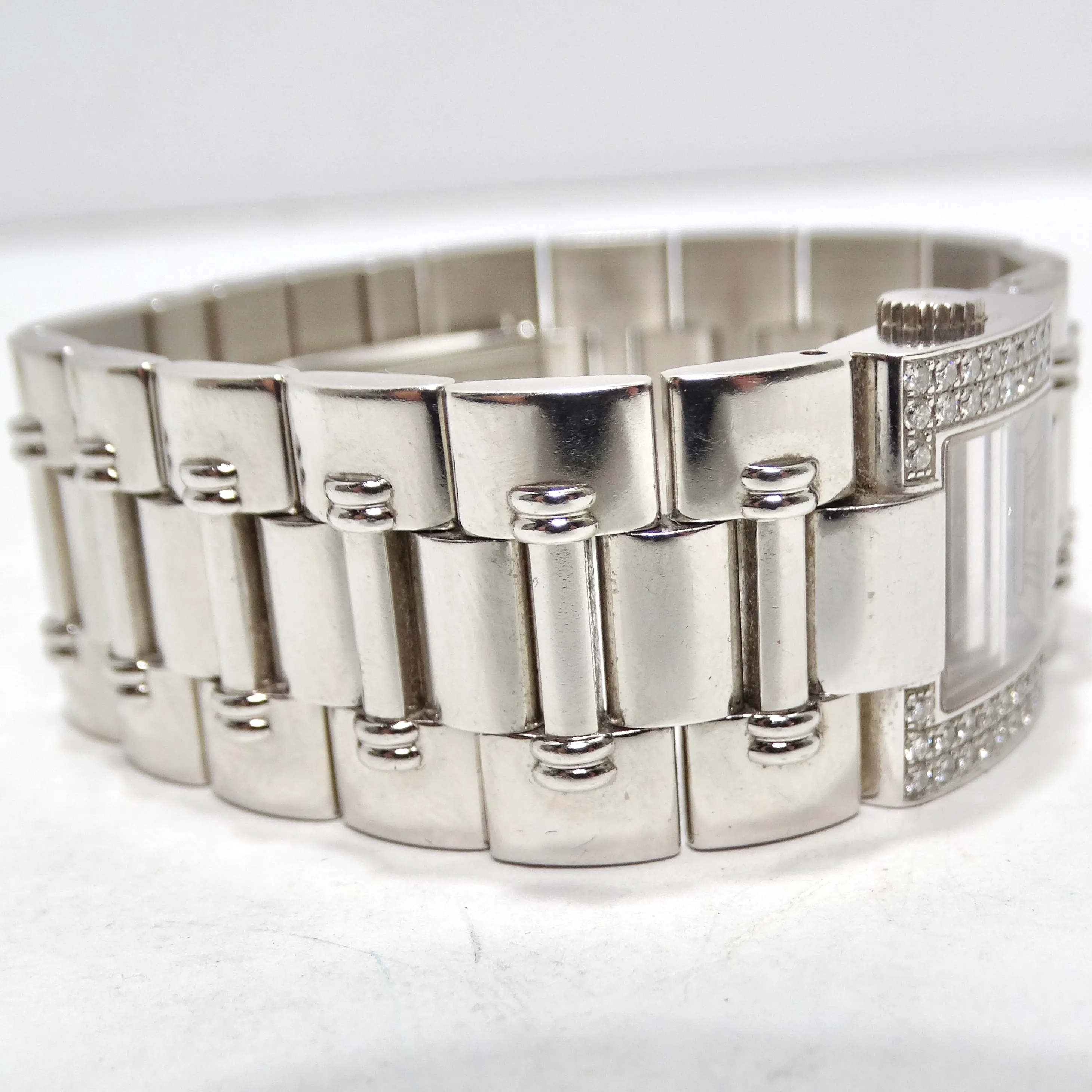 Piaget Square Dancer with Diamond Bezel White Gold Watch
