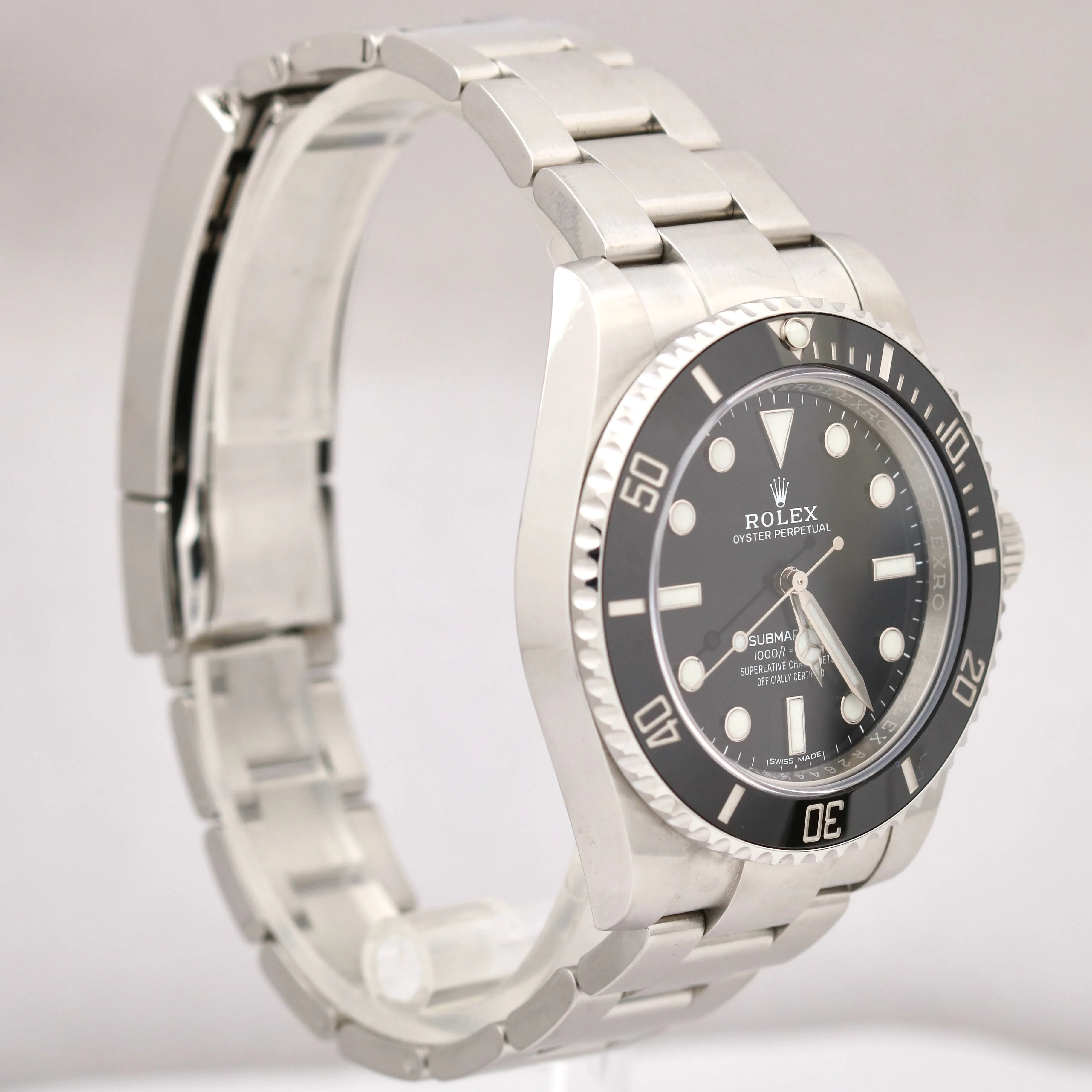 RARE 2022 NEW CARD Rolex Submariner 114060 Ceramic 40mm No-Date Stainless Watch