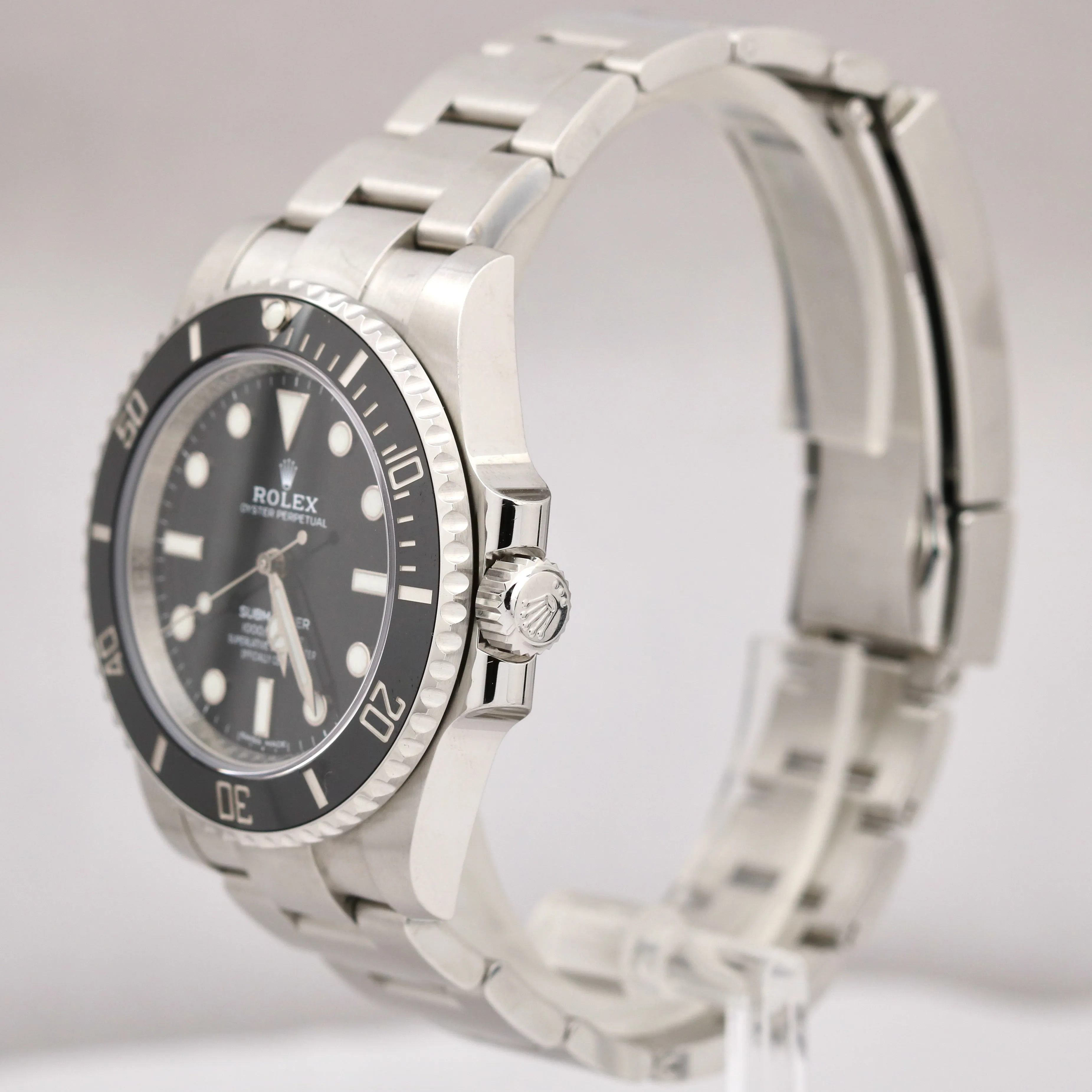 RARE 2022 NEW CARD Rolex Submariner 114060 Ceramic 40mm No-Date Stainless Watch