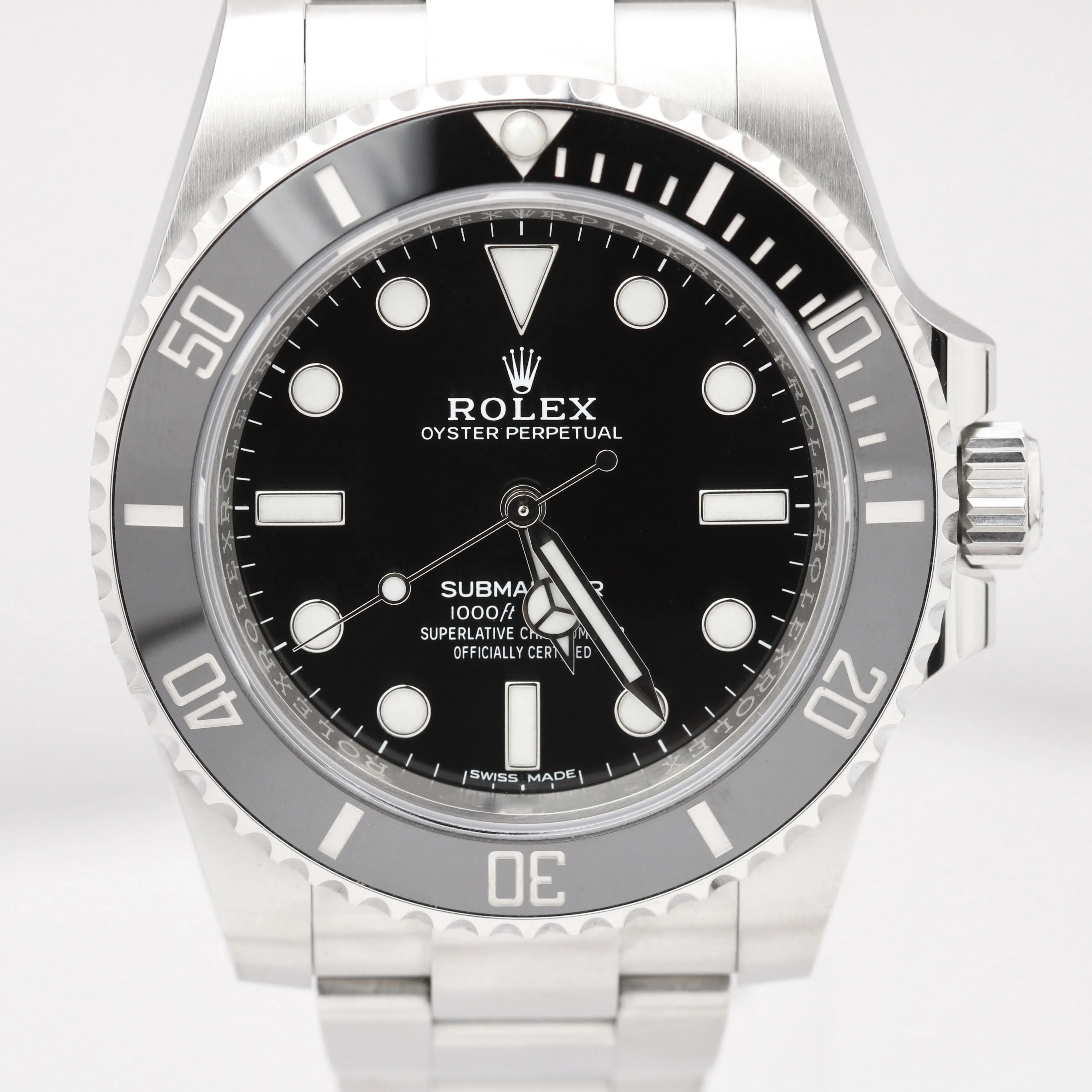 RARE 2022 NEW CARD Rolex Submariner 114060 Ceramic 40mm No-Date Stainless Watch