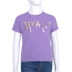 Roberto Cavalli Black/Lilac  & Gold T-Shirt