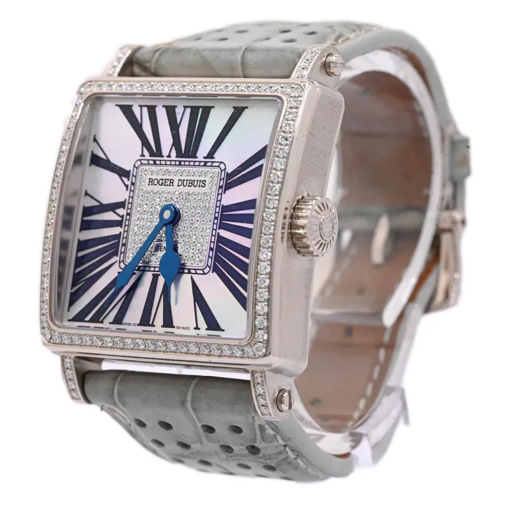 Roger Dubuis Men's 18K White Gold & Carbon 37mm Watch Reference: DBGS0322