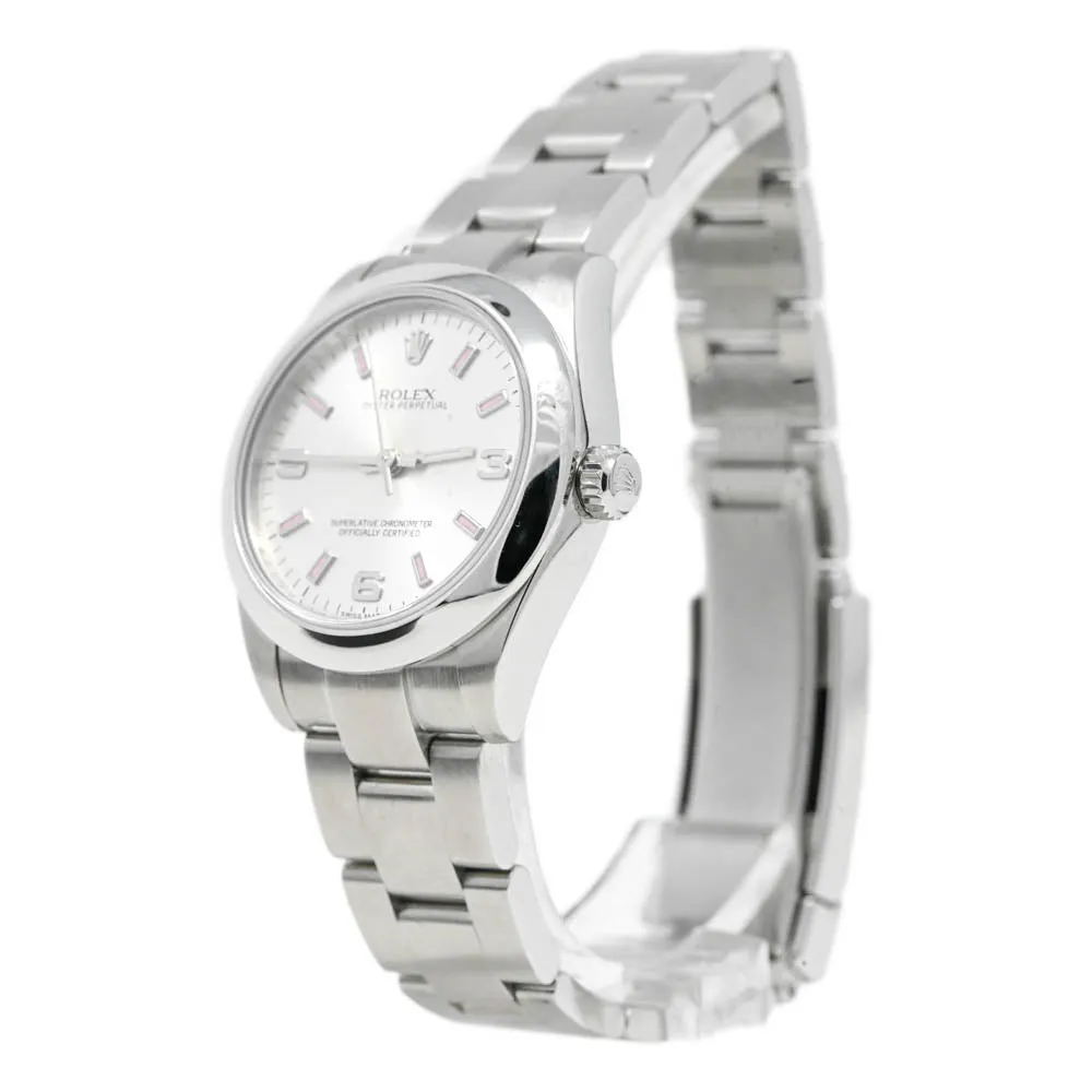 Rolex Air-King Stainless Steel 34mm Silver Dial Watch Reference #: 114200